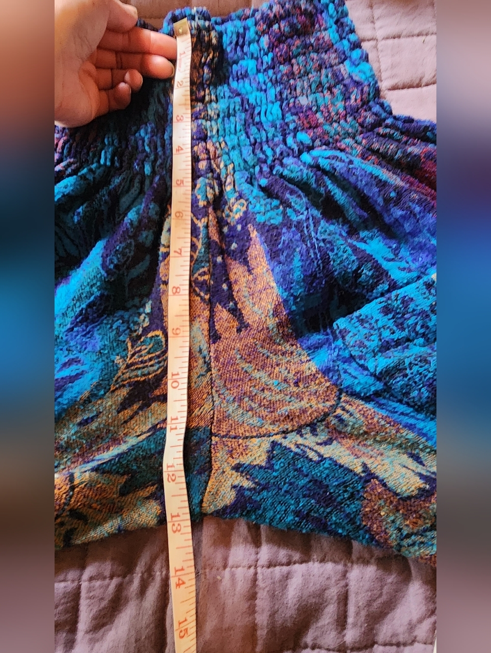 Calluna Bright Blues and Purples Harem Pants - Picture 7 of 8